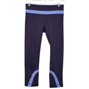 Lululemon Run Inspire Crop Leggings Womens‎ 6 Light Blue Athletic Sporty Pockets